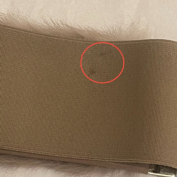 Fendi FF Elastic and FUR Belt Double F ITALY 23.5 inches STRETCH - Picture 7 of 16